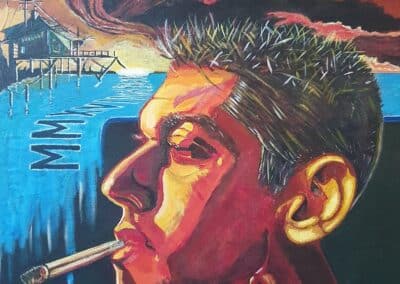 Ed Jansen, Ruimtehoofd, acryl op doek